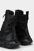 Puro | Front zip high top leather sneakers