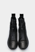 Puro | Front zip high top leather sneakers