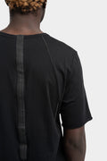 Staple spine detail t-shirt, Black