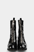 Guidi PL2 LTXB - Front zip high top boots, Black Latex