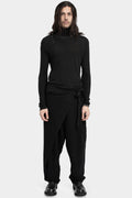 Marc Point | AW24 - Lightweight wool / silk turtleneck ls T-Shirt, Black