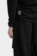Marc Point | AW24 - Lightweight wool / silk turtleneck ls T-Shirt, Black