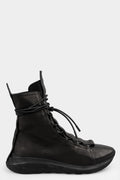 High top front panel laced sneakers