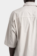Deconstructed short sleeve poplin shirt, Light Grey