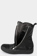 Hidden zip high top leather sneakers
