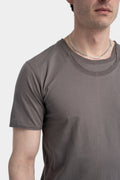 Blackmerle | SS25 - I01 Double neck tee, Gravel grey