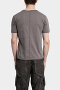 Blackmerle | SS25 - I01 Double neck tee, Gravel grey