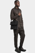 Folded messenger leather bag, Bull