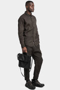 Folded messenger leather bag, Bull