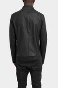 Daniele Basta | SS25 - "Richie" Standing collar stretch leather jacket