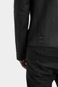 Daniele Basta | SS25 - "Richie" Standing collar stretch leather jacket