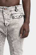 External seams jeans, Dirt white