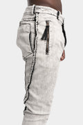 External seams jeans, Dirt white