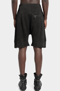 MD75 | SS25 - Drop crotch Knit cotton shorts, Washed antra MD12235