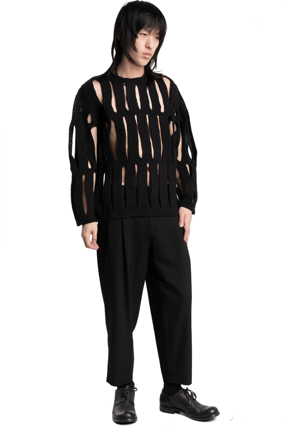 Comme des Garçons Homme Plus | SS26 - Slit Cut-Out Knit Sweater, N004