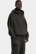 Andrea Ya'aqov | AW25 - Oversized hood sweater, Smoke brown 25MFED63
