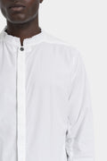 Thom Krom | AW25 - Raw cut collar cotton shirt, White MH177