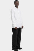 Thom Krom | AW25 - Raw cut collar cotton shirt, White MH177