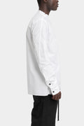 Thom Krom | AW25 - Raw cut collar cotton shirt, White MH177