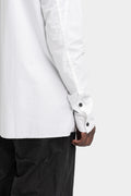 Thom Krom | AW25 - Raw cut collar cotton shirt, White MH177