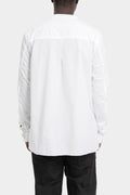 Thom Krom | AW25 - Raw cut collar cotton shirt, White MH177