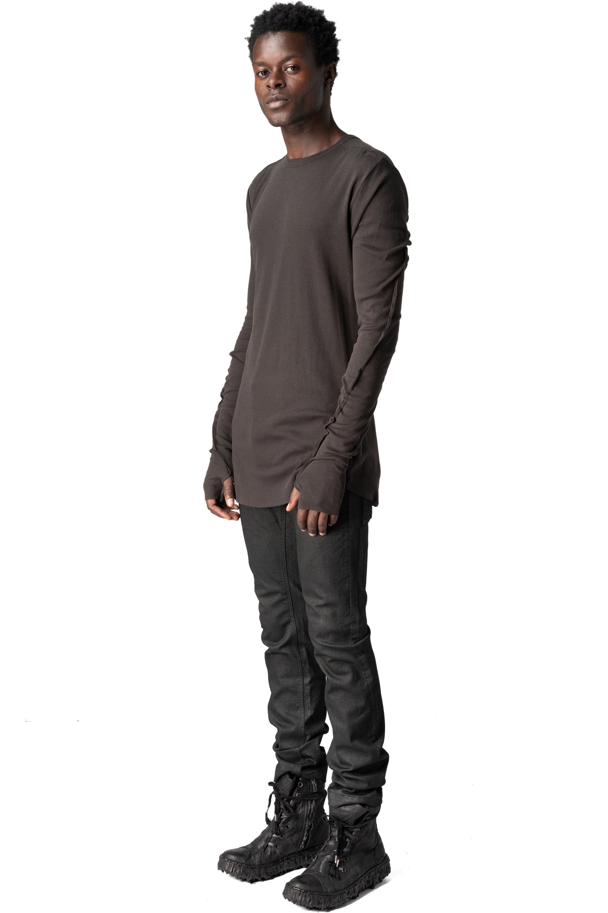 Thom Krom | AW26 - Cotton jersey top, Cold brown MTS999