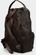Samoke | AW25 - Buffalo leather zip backpack, Vintage Brown BPK0125