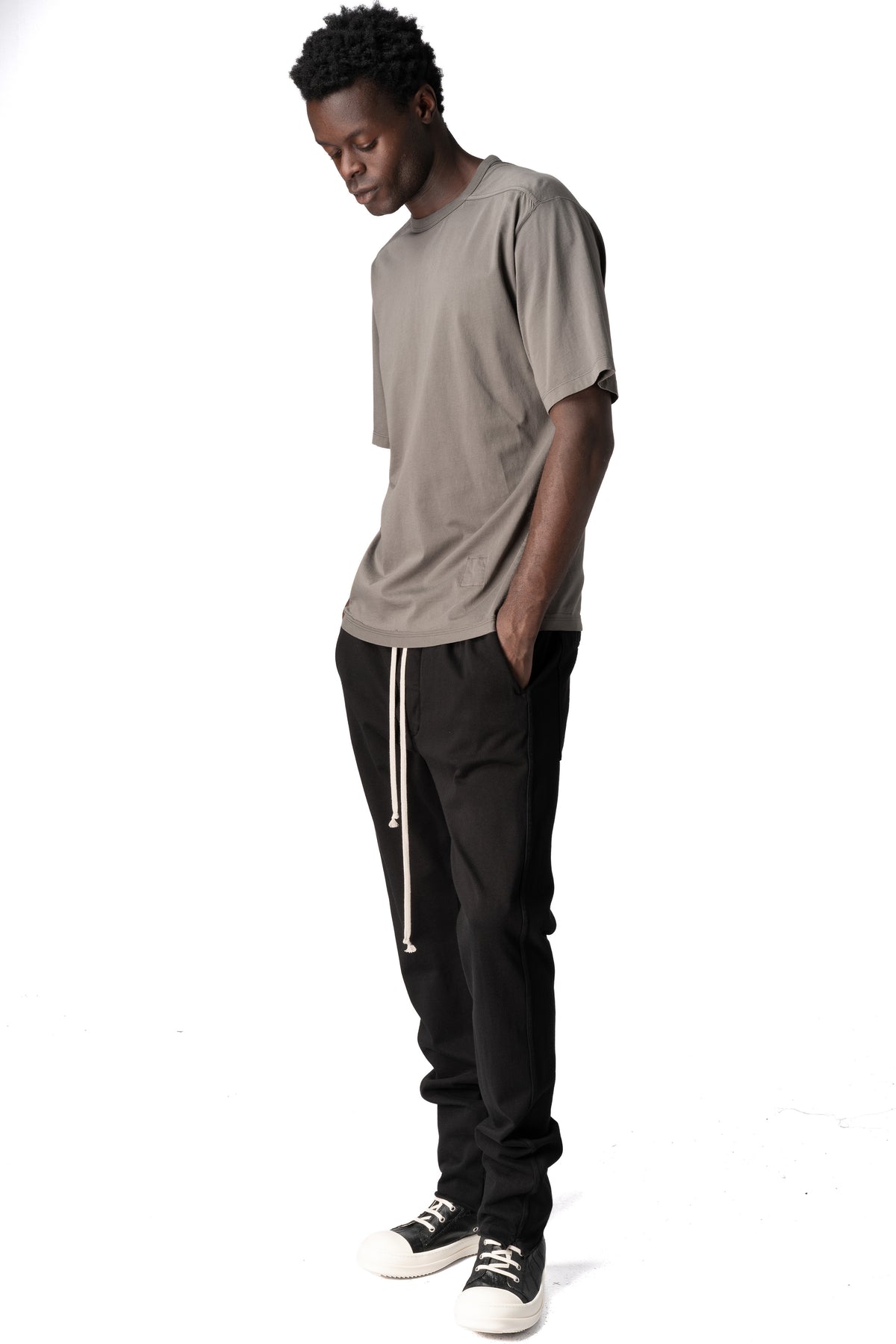 Rick Owens DRKSHDW | AW26 - Brad T Knit T-Shirt, Gravel DU02F6254RNP