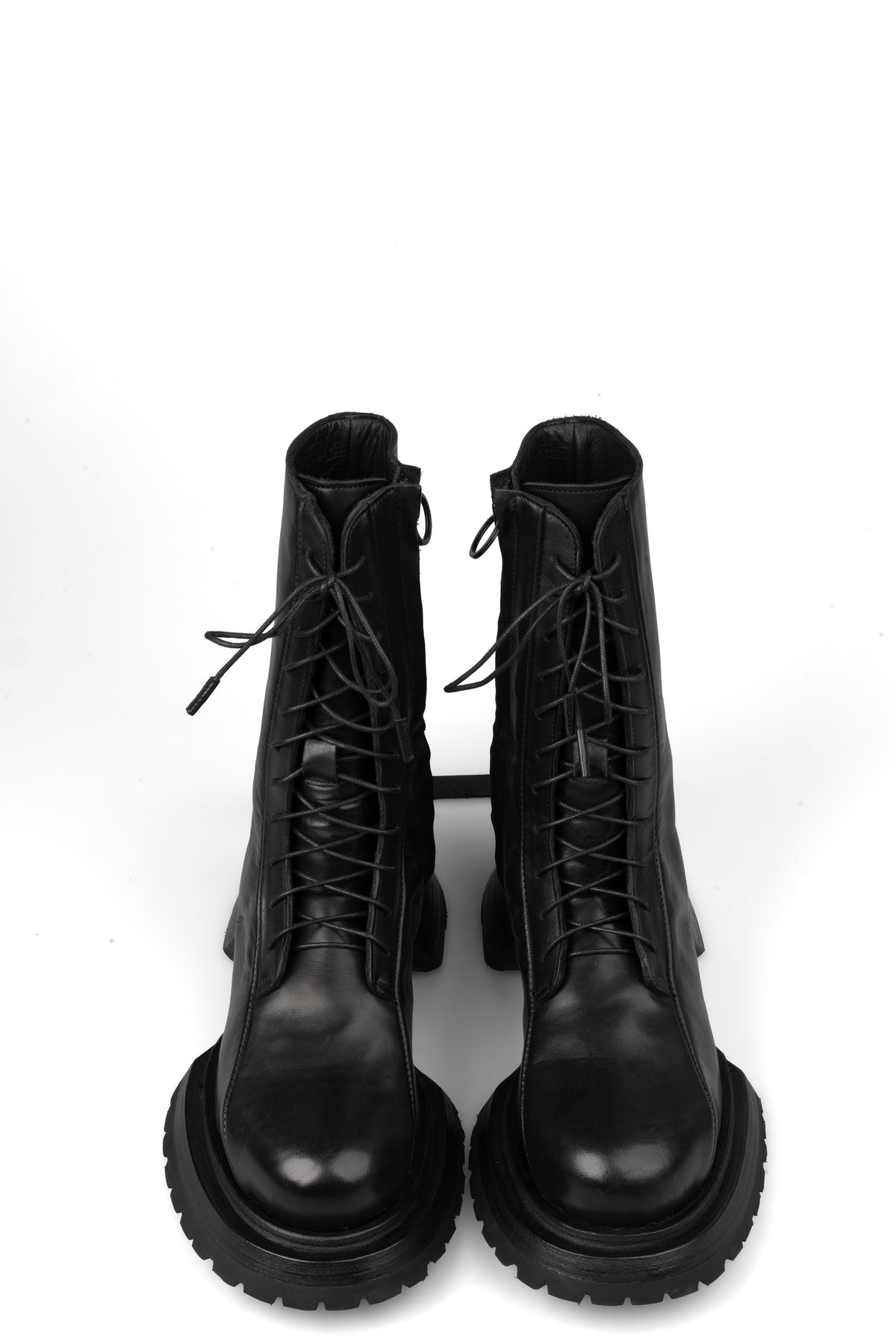 Leather boots, Black