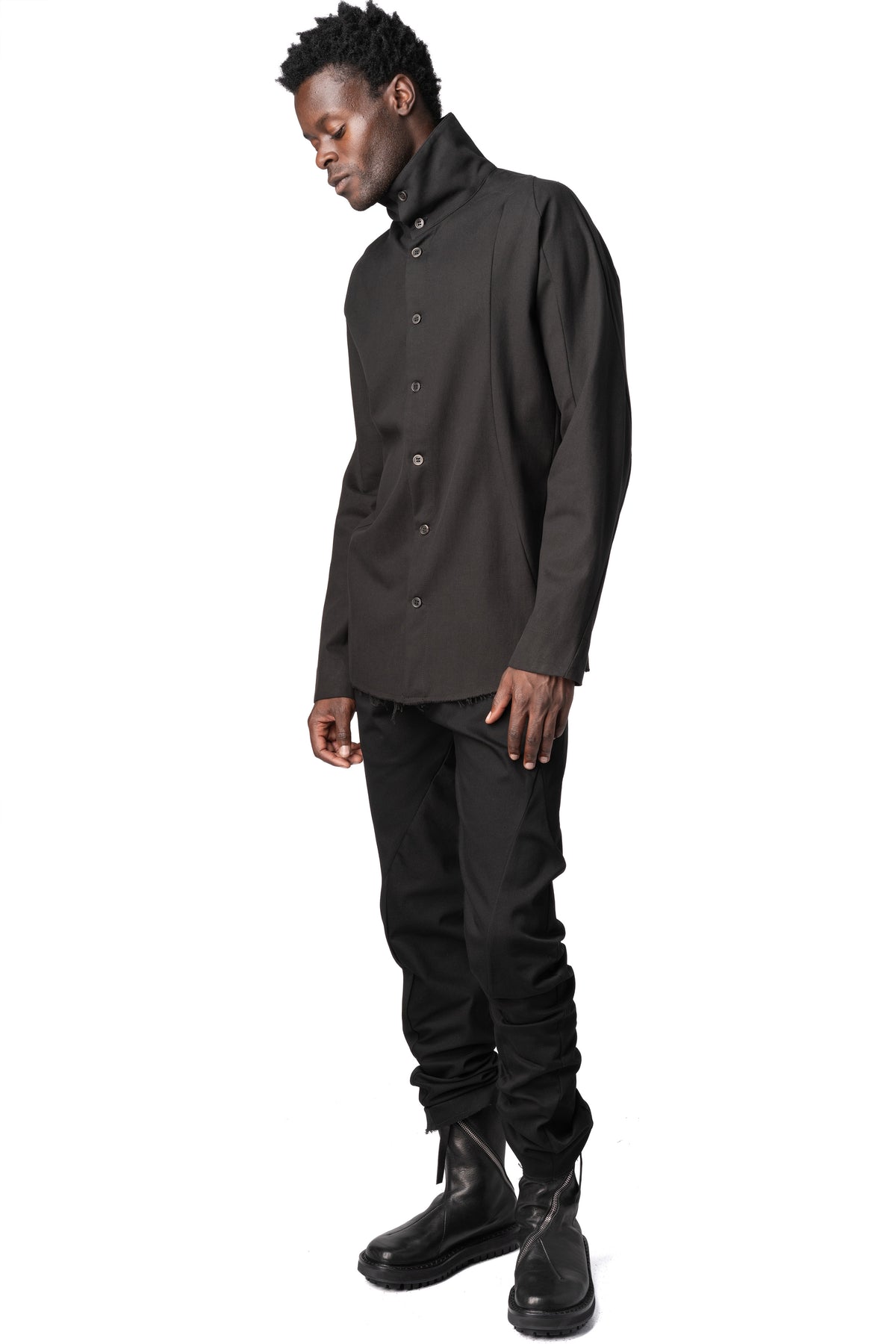 LEB Leon Emanuel Blanck | AW26 - Heavy lyocell twill high collar shirt, K03-HCS-HLT