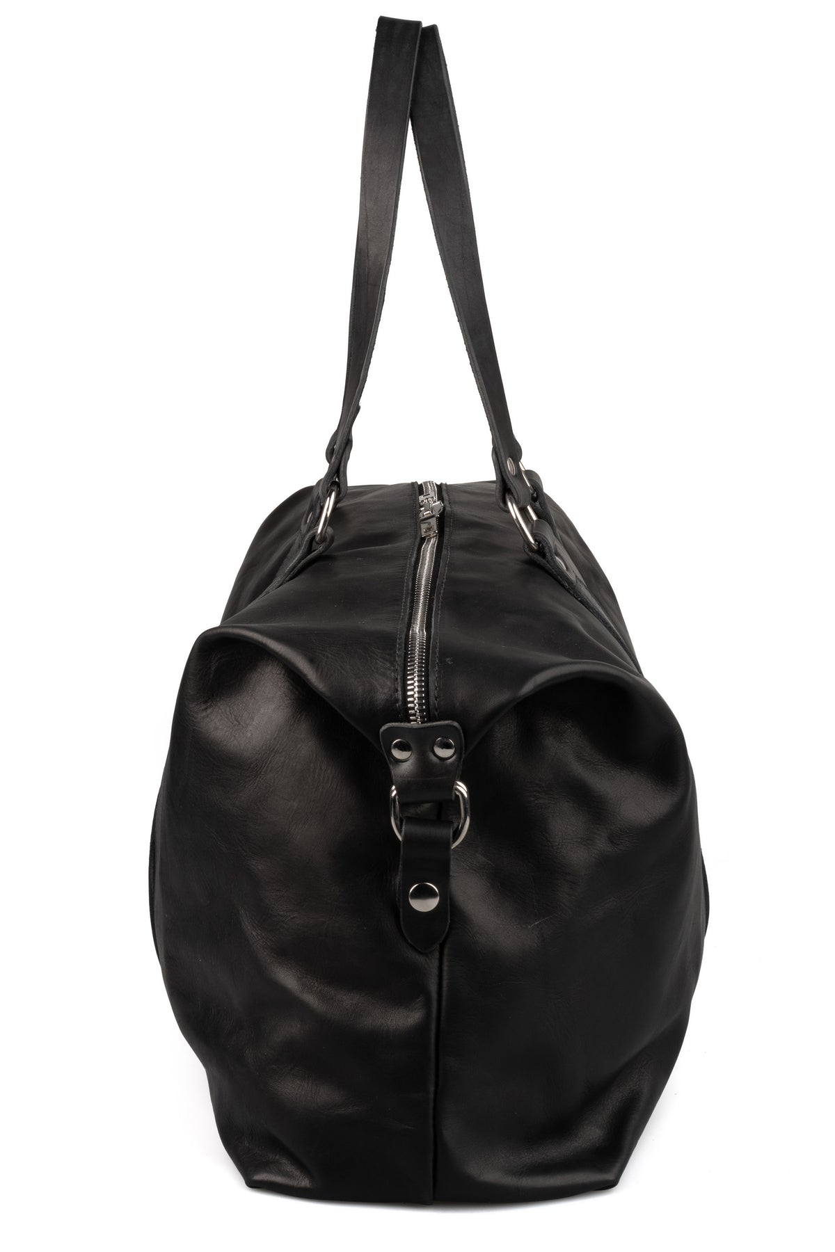 Calfskin leather weekender bag
