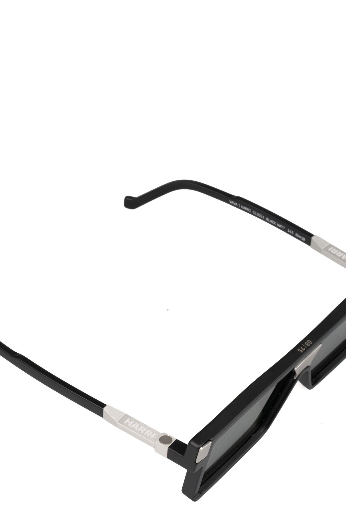 Square acetate sunglasses CL0031, Black Matte/Silver