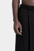 Julius_7 | AW25 - Overlap wide leg wool pants, 917PAM4