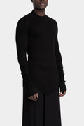 Julius_7 | AW25 - Cotton silk rib mock-neck sweater, 917CUM6