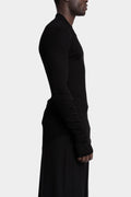 Julius_7 | AW25 - Cotton silk rib mock-neck sweater, 917CUM6