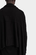 Julius_7 | AW25 - Texture jersey hooded shawl cardigan, 917STU5
