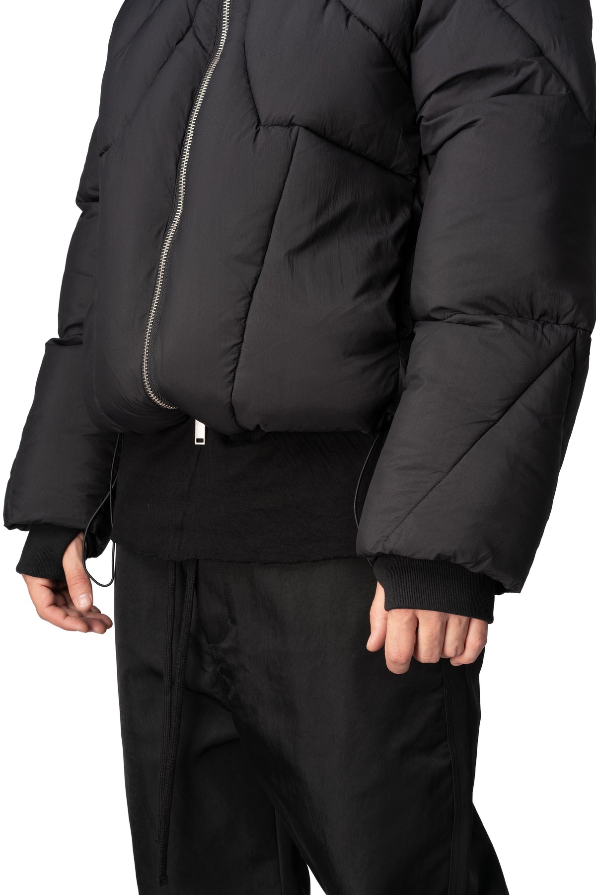 Quilted Puffer Jacket, Black