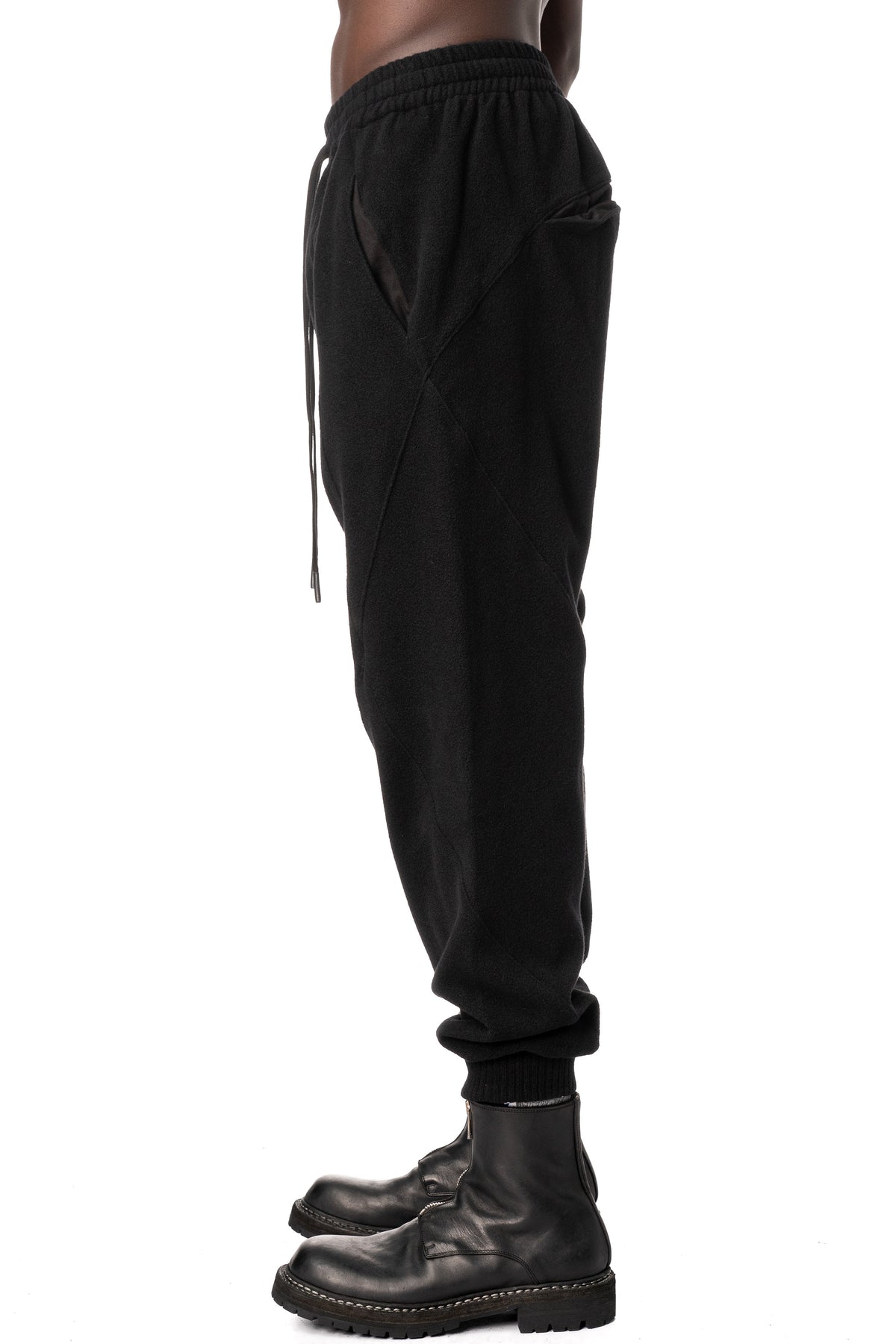 Cashmere jogging pants, Black
