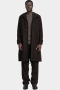 Masnada | AW25 - Modular wool flannel parka, Brown M3560