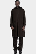 Masnada | AW25 - Modular wool flannel parka, Brown M3560
