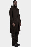 Masnada | AW25 - Modular wool flannel parka, Brown M3560