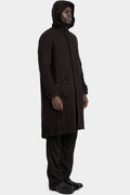 Masnada | AW25 - Modular wool flannel parka, Brown M3560