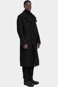 Masnada | AW25 - High neck long hemp wool coat, M3508