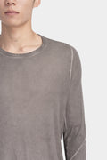 69 by Isaac Sellam | Staple spine detail cashmere blend ls t-shirt, Taupe ROYAL-LST MIRE