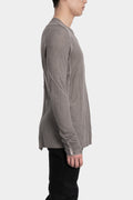69 by Isaac Sellam | Staple spine detail cashmere blend ls t-shirt, Taupe ROYAL-LST MIRE