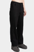 Blackmerle | AW25 - Wool blend Split trousers, Black 252-B02-007