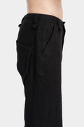 Blackmerle | AW25 - Wool blend Split trousers, Black 252-B02-007