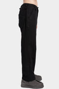 Blackmerle | AW25 - Wool blend Split trousers, Black 252-B02-007
