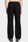 Blackmerle | AW25 - Wool blend Split trousers, Black 252-B02-007