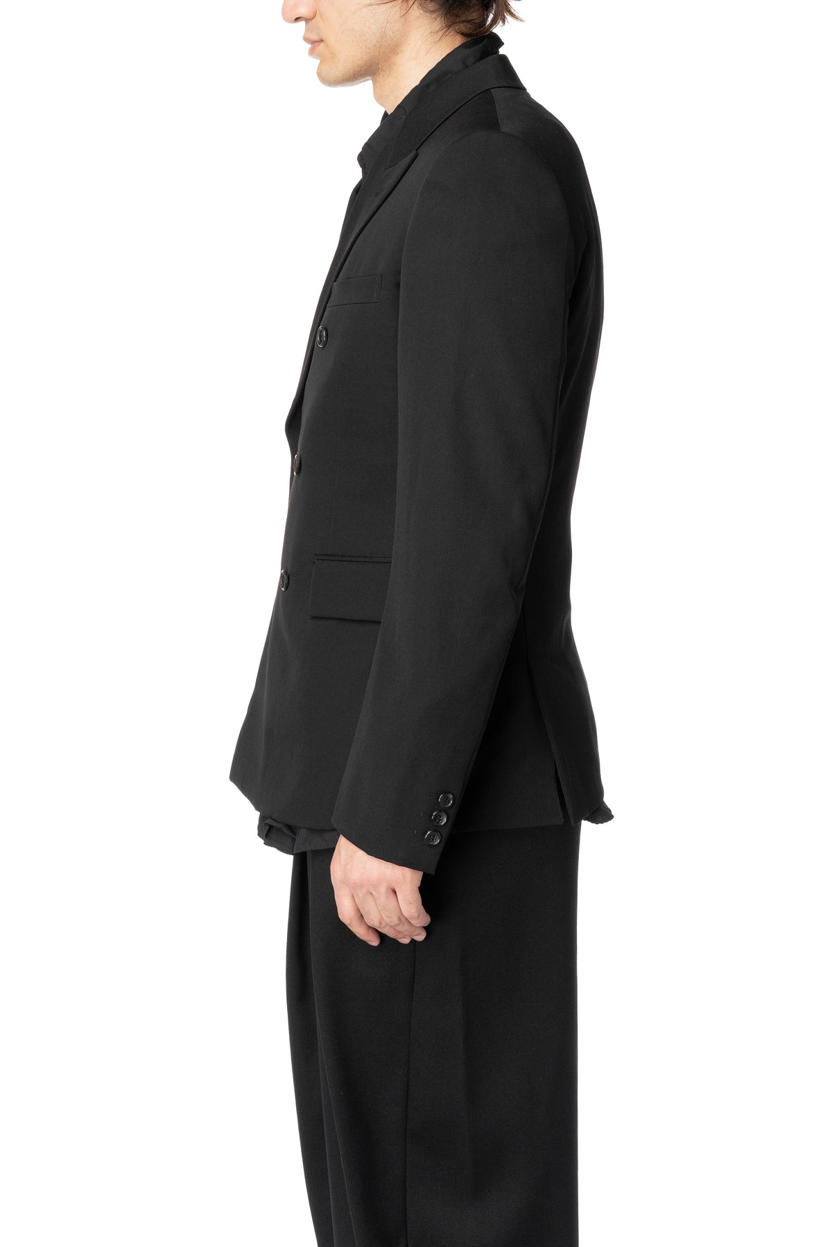 Double breasted wool blazer